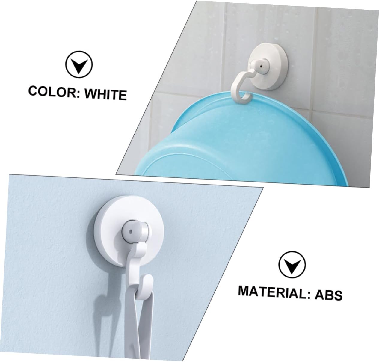 3pcs Strong Adhesive Hooks for Bathroom and Kitchen