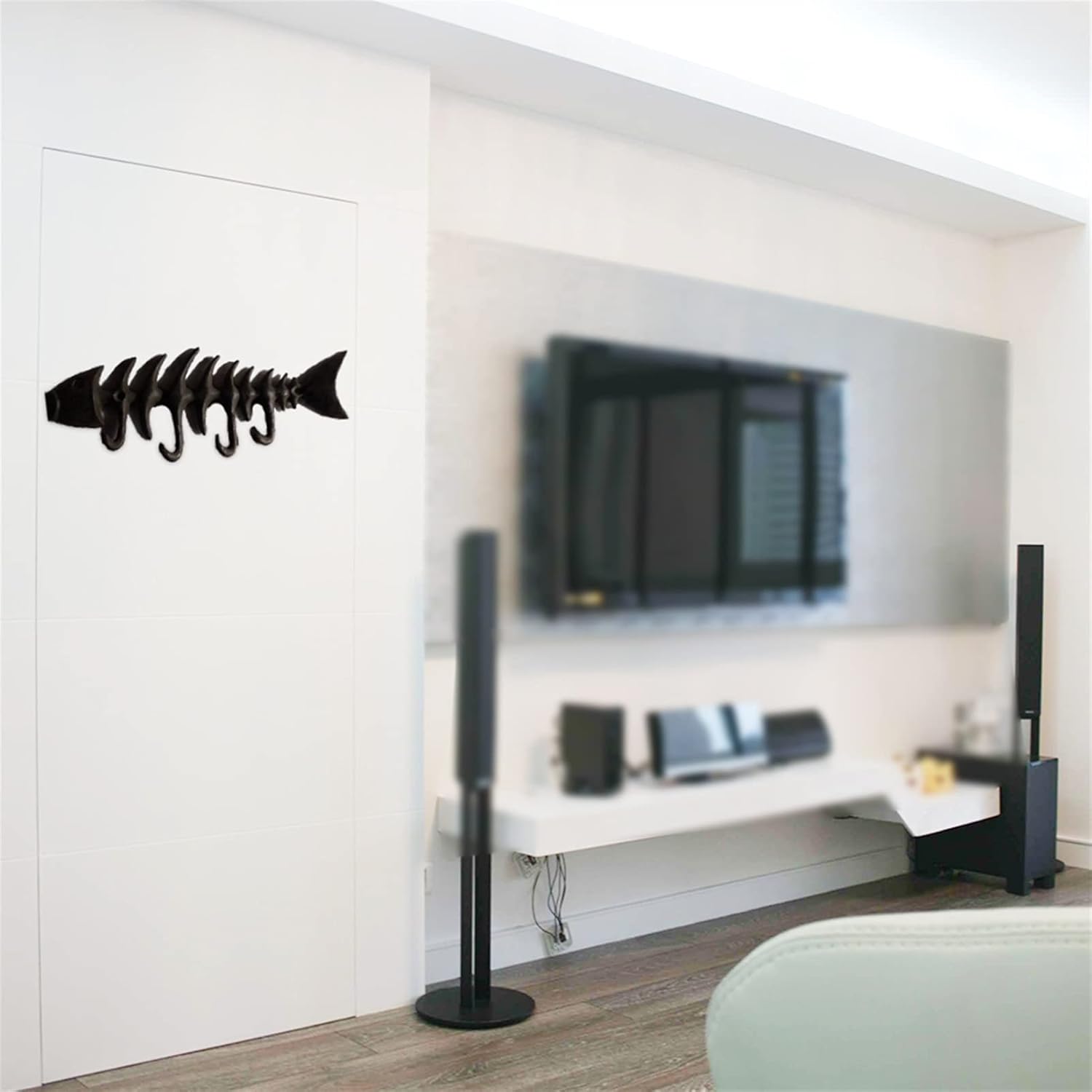 HCANte Wall Mounted Coat Rack with Iron Hooks