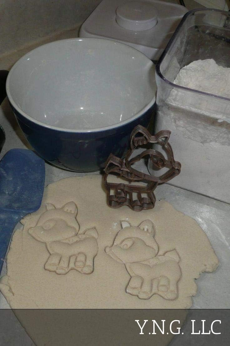 BABY WOODLAND ANIMALS COOKIE CUTTERS - Fox Deer Raccoon Owl Set of 4