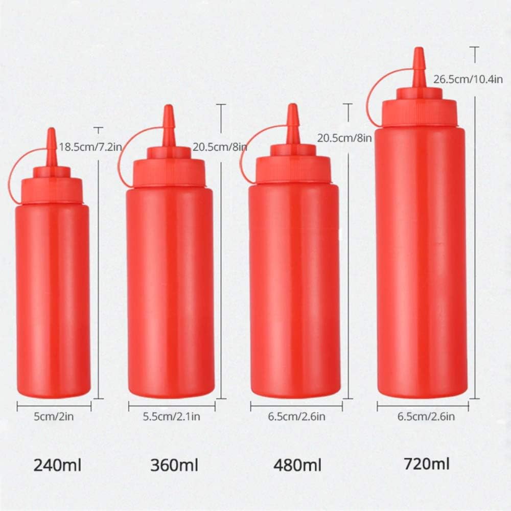 DCMINI 3-Pack Squeeze Bottles for Condiments and Sauces