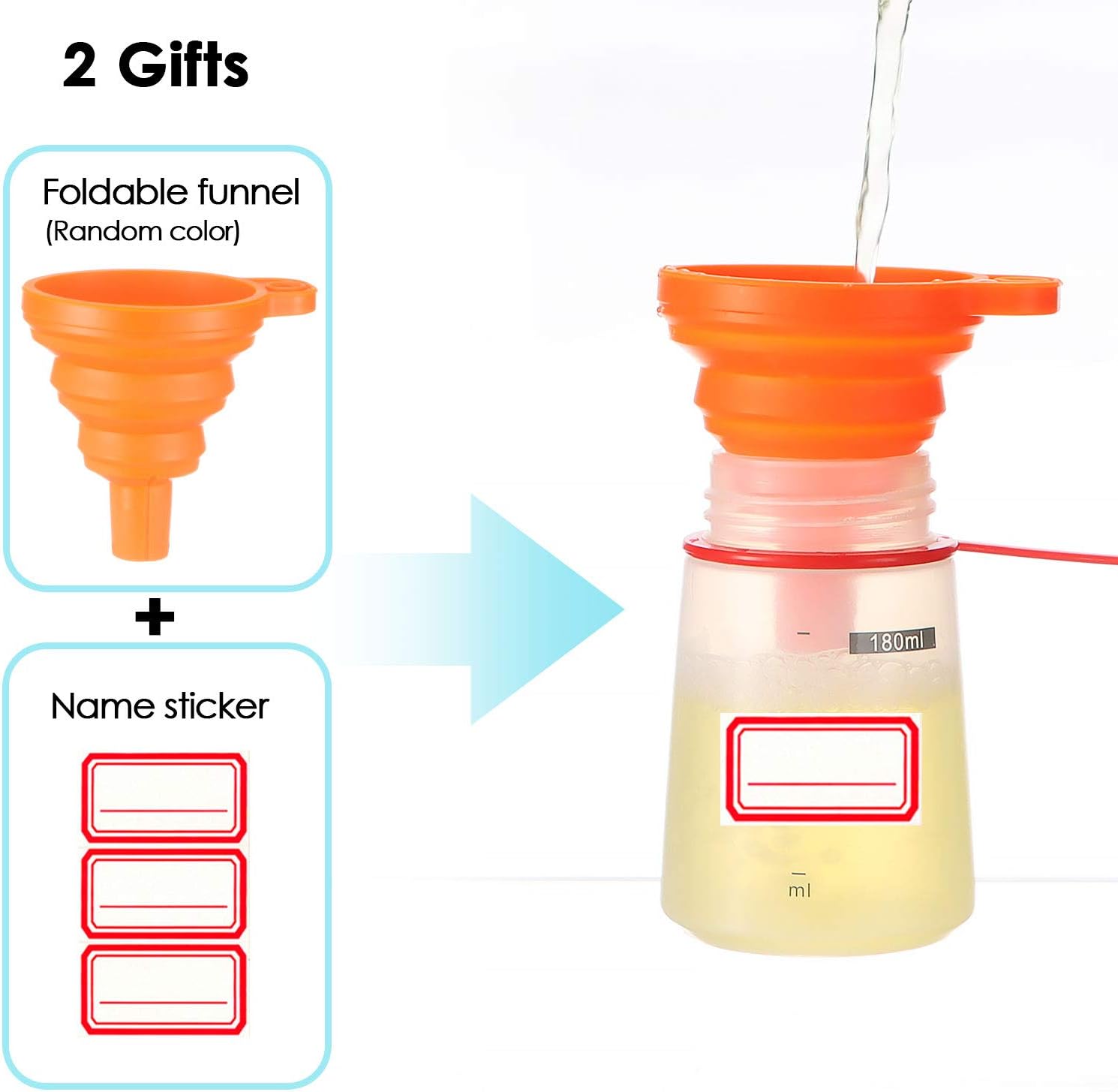 Ondiomn Condiment Squeeze Bottles 2 Pack BPA Free