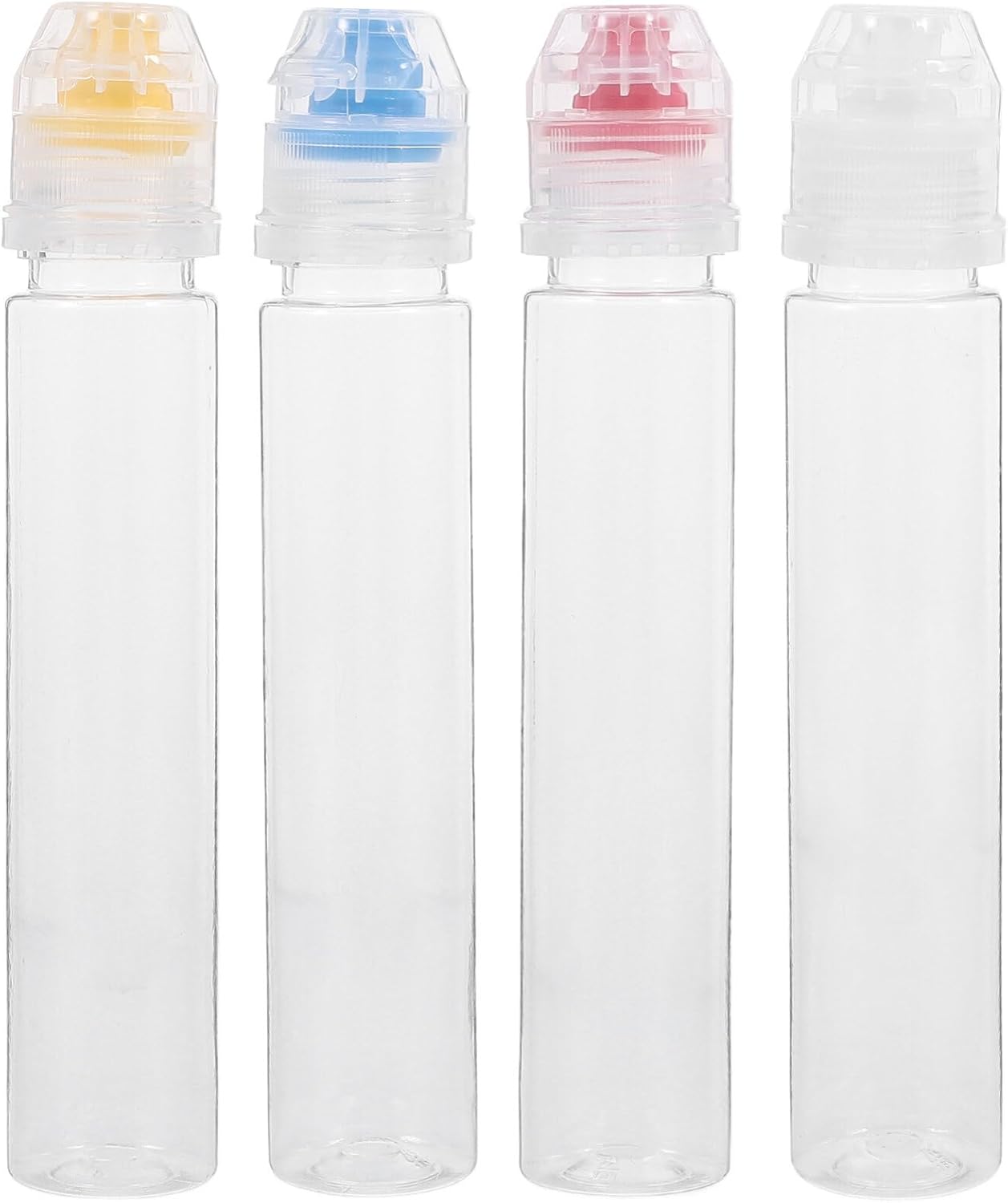 JECOMPRIS 4pcs Condiment Squeeze Bottles for Honey Oil Ketchup Salad Dressing