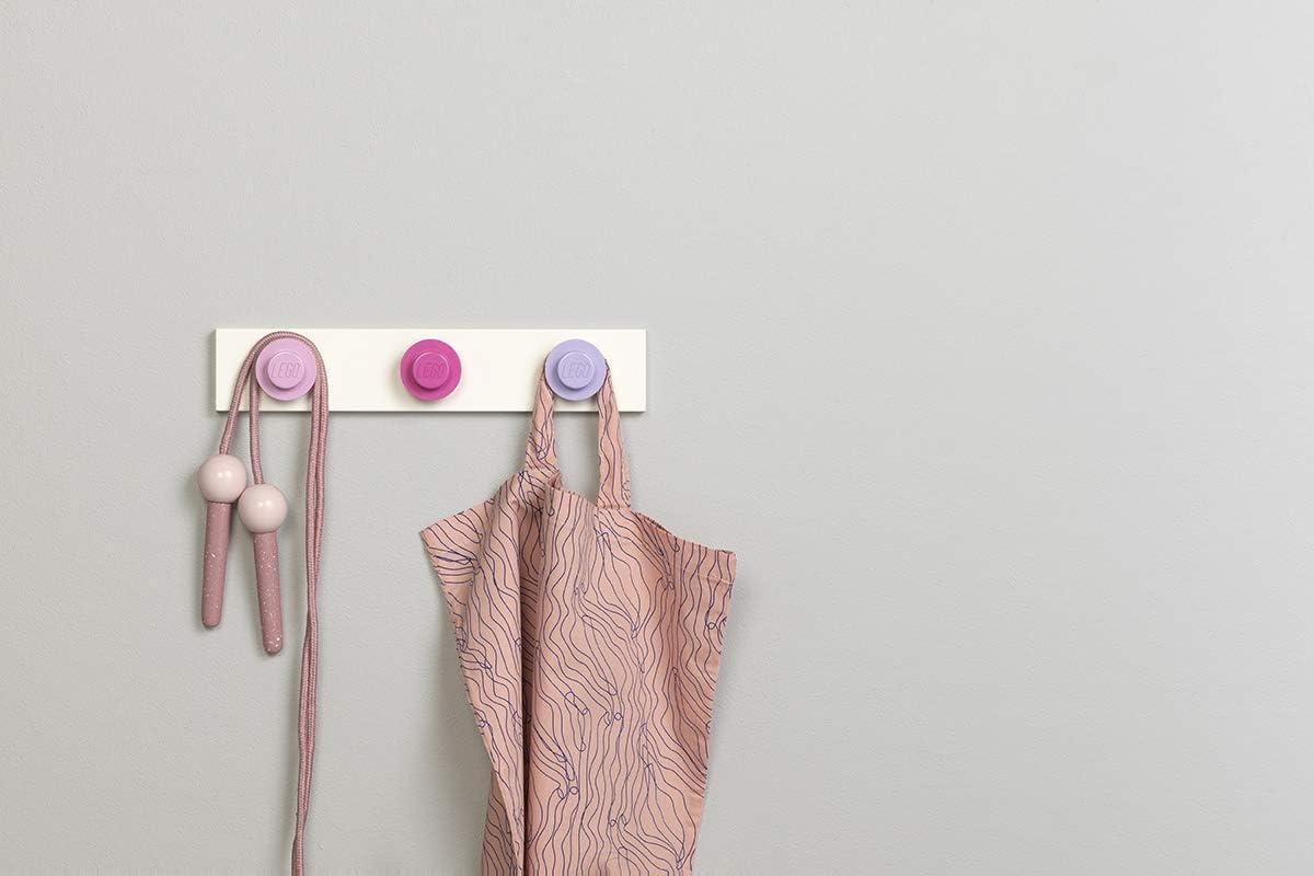 LEGO Wall Hanger with 3 Hooks - Kids Coat Rack Decor