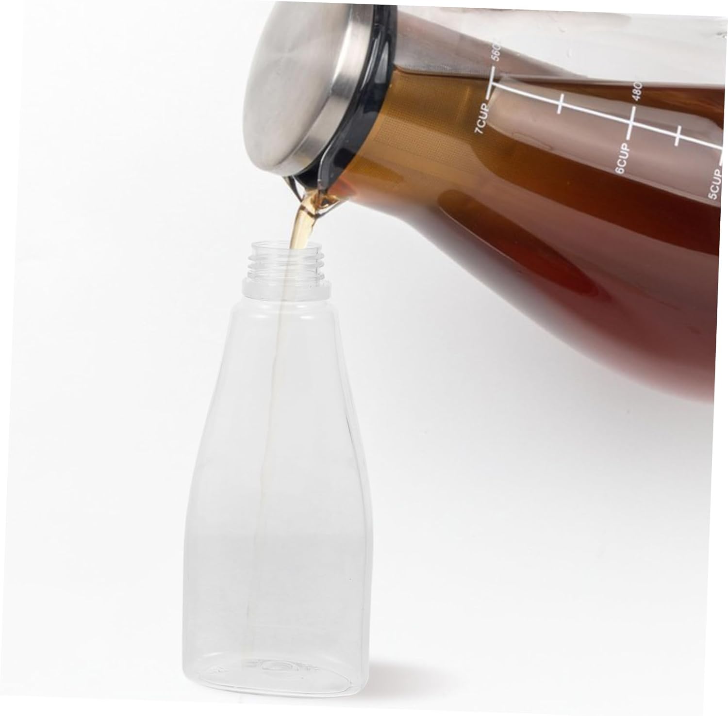 5 Sets PET Condiment Squeeze Bottles for Travel and Kitchen Use
