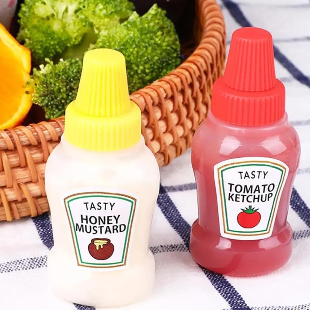 25ml Mini Condiment Squeeze Bottles Set 1