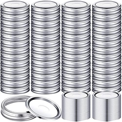 Patelai 100 Pcs 70mm Canning Jar Lids with Silicone Seals