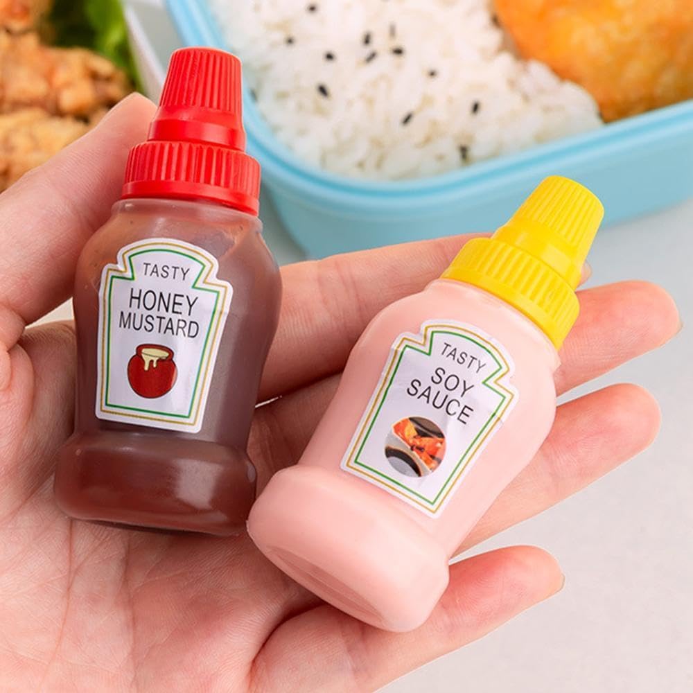 Mini Condiment Squeeze Bottles 4pcs Set