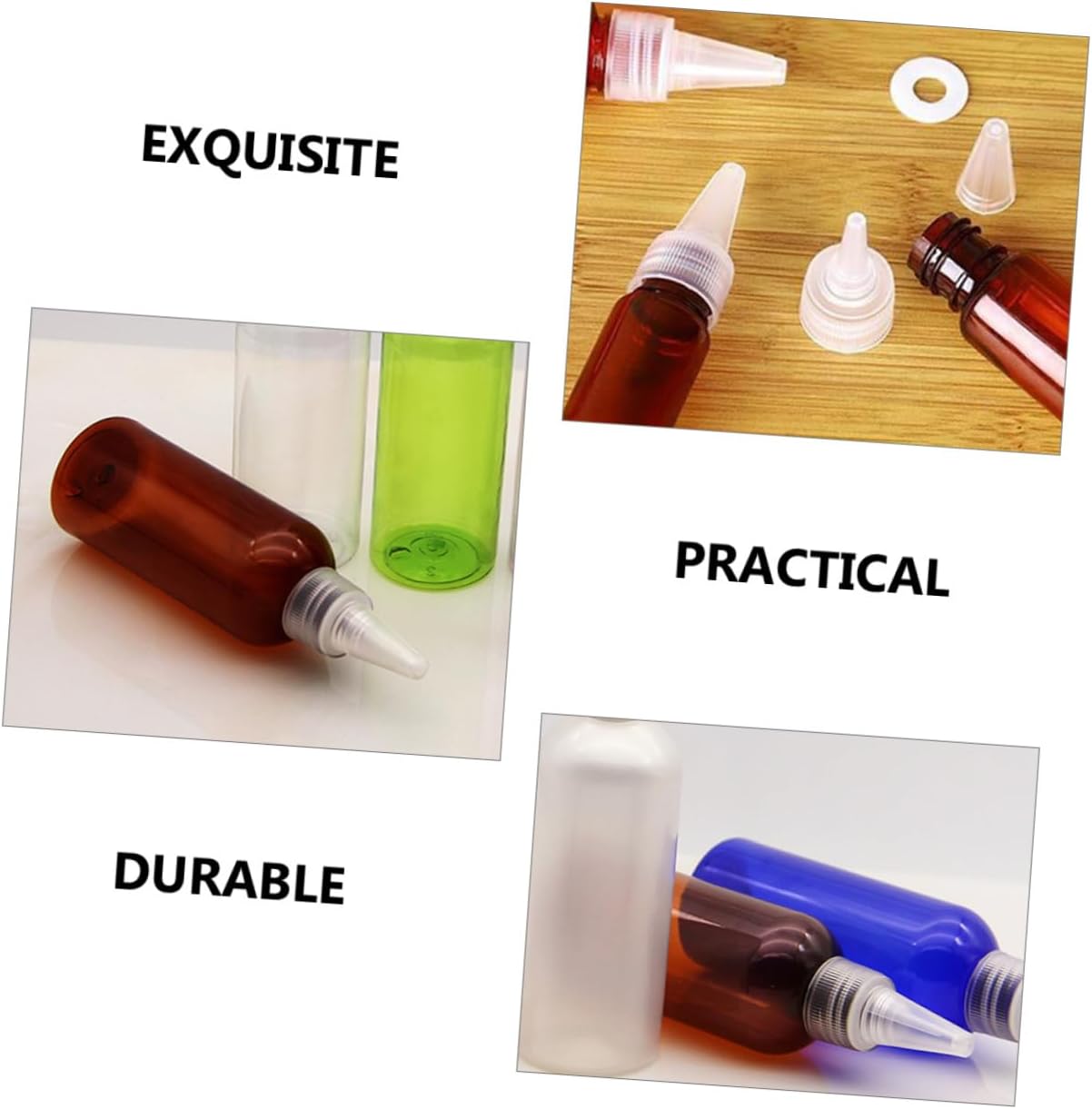 COLLBATH 250ml Condiment Squeeze Bottles Set