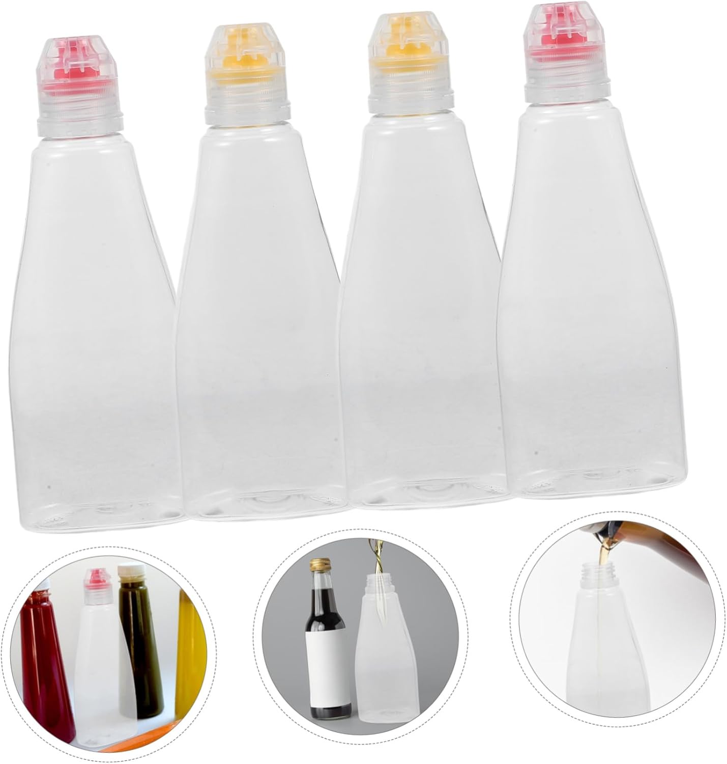 PartyKindom 8 Pcs Condiment Squeeze Bottles Set