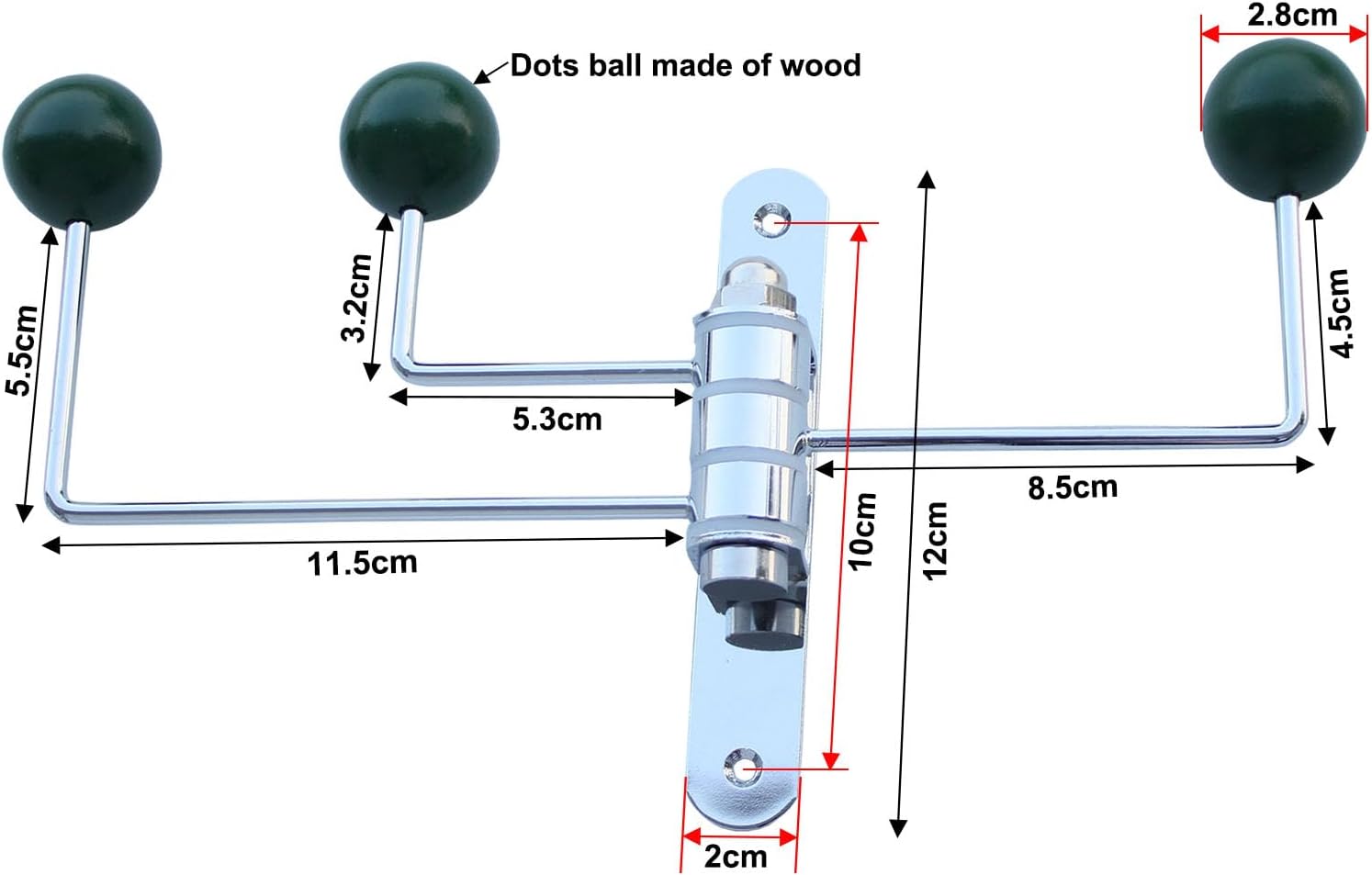 ImyHok Decorated Wall Hook Swivel Coat Rack with Wood Balls
