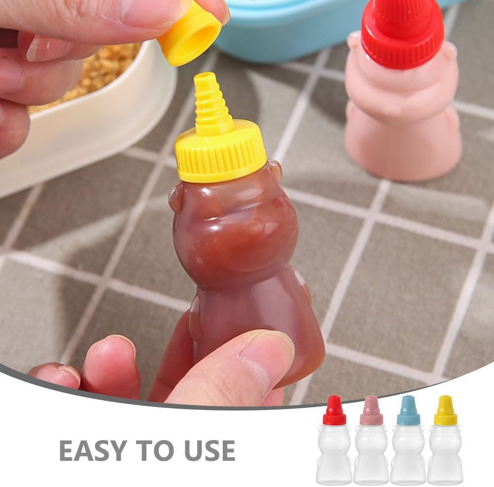 MAGICLULU 8pcs Bear Shape Condiment Squeeze Bottles
