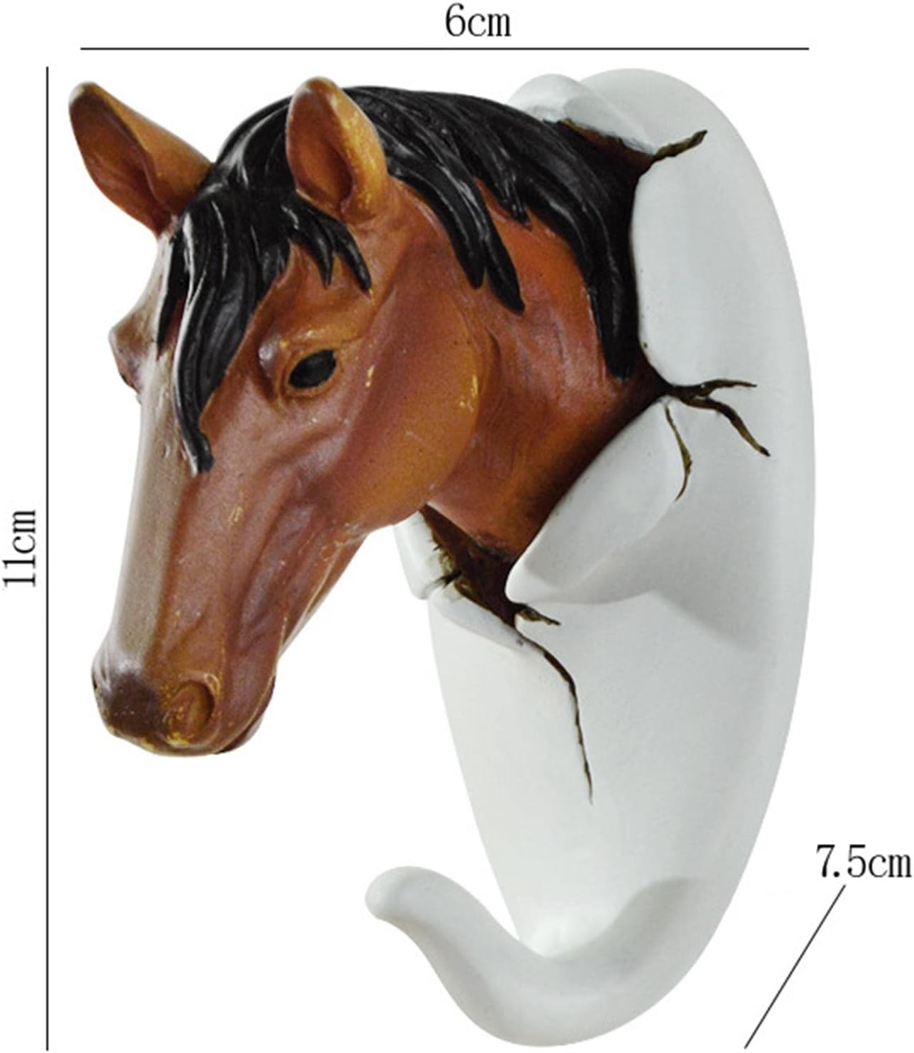 Stylish Animal Head Shape Wall Hook for Coat and Hat