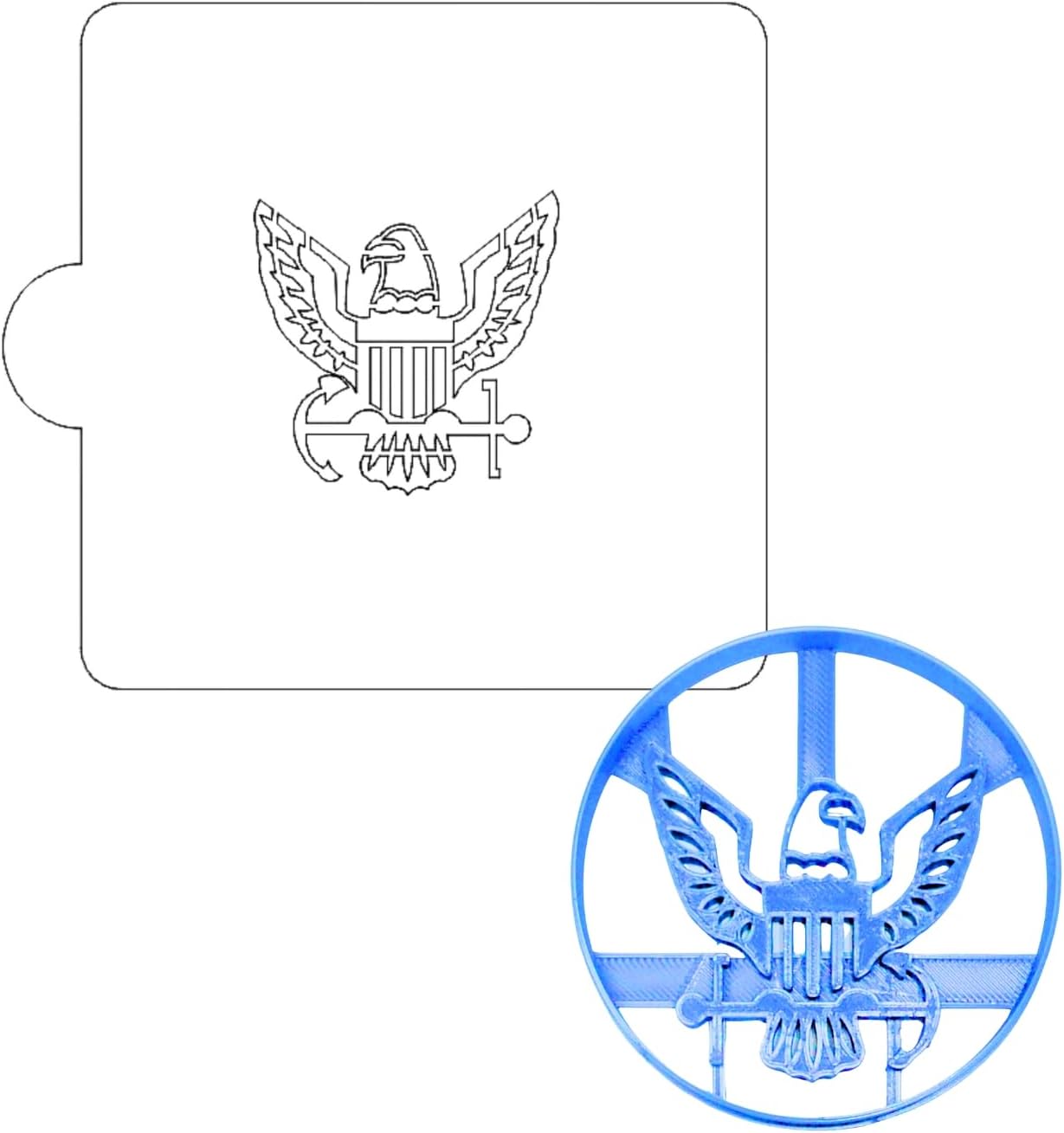 US Navy Stencil and Cookie Cutter Decorating Set