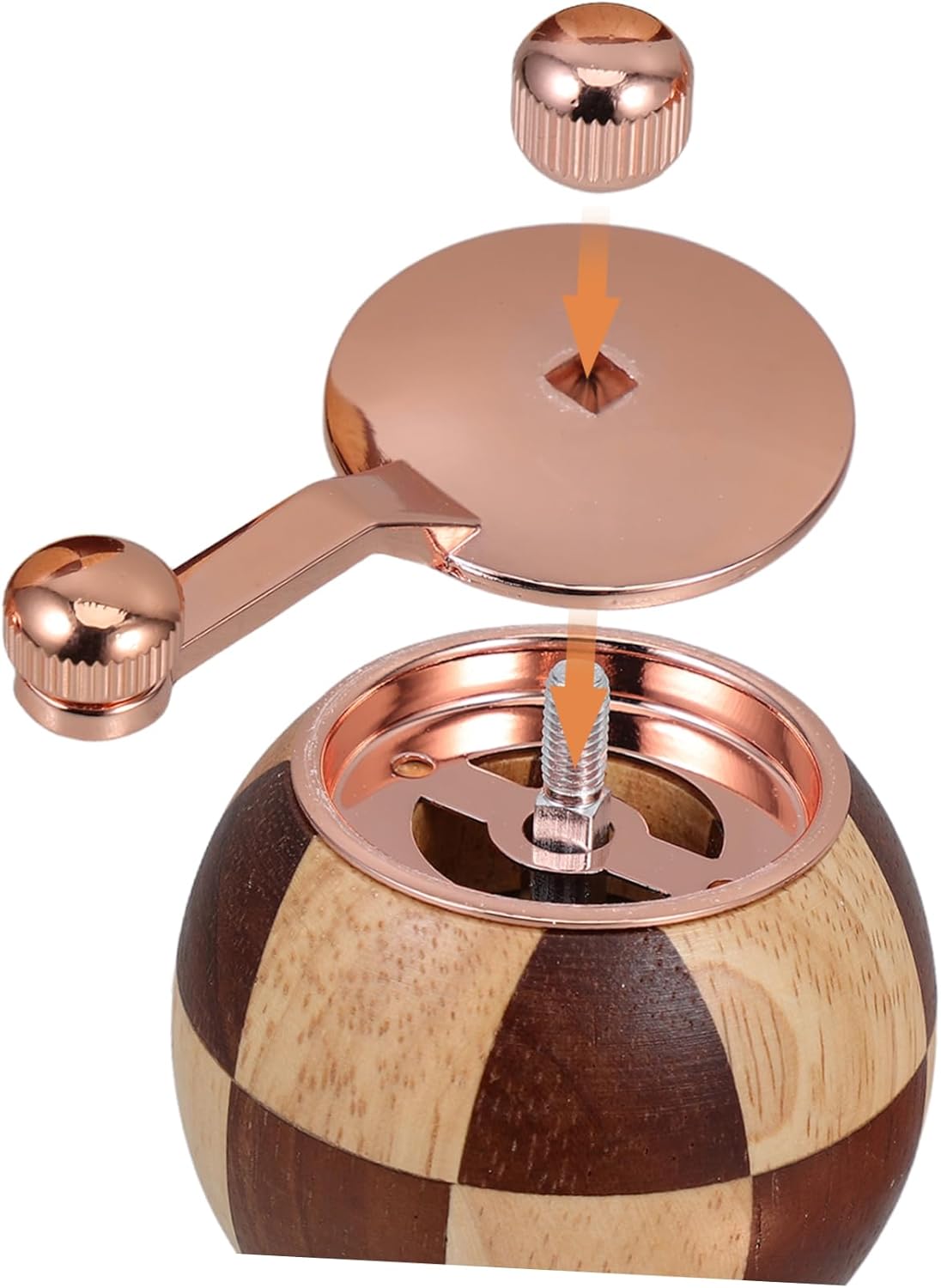 Unomor Hand Crank Wooden Salt and Pepper Grinder Set