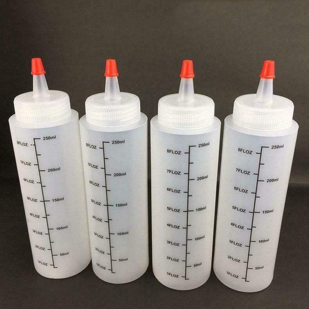 BWESOO 250ml Squeeze Condiment Bottle with Nozzle