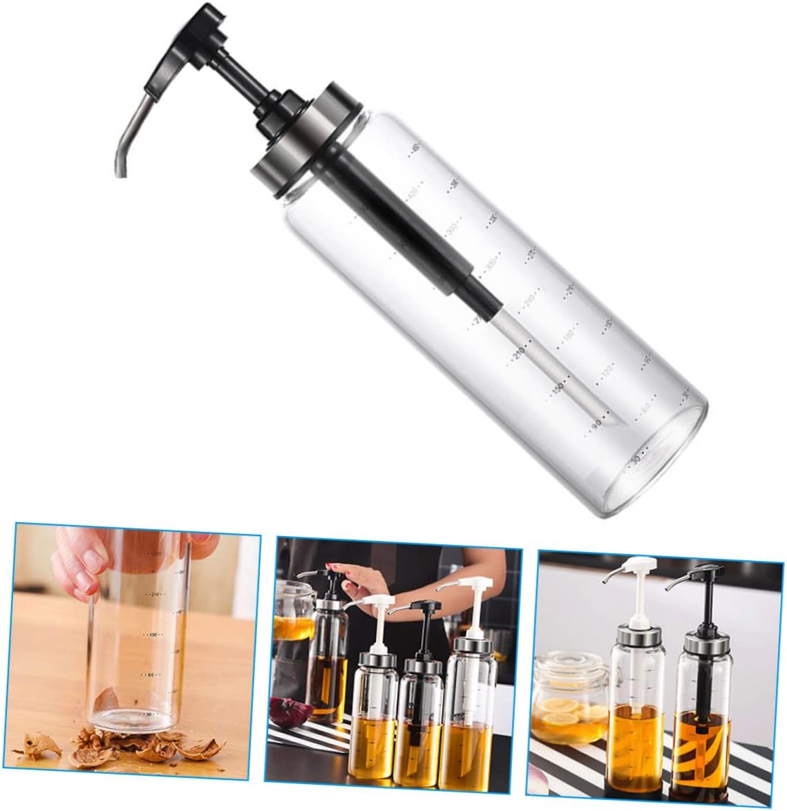 SHOWERORO 500ml Honey Dispenser Jar for Outdoor BBQ