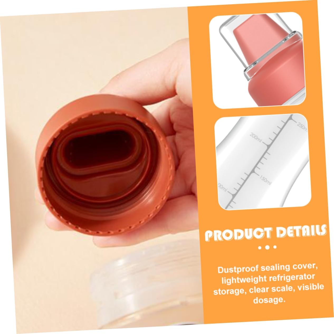 Mikinona 5-Hole Condiment Squeeze Bottle 350ml Red