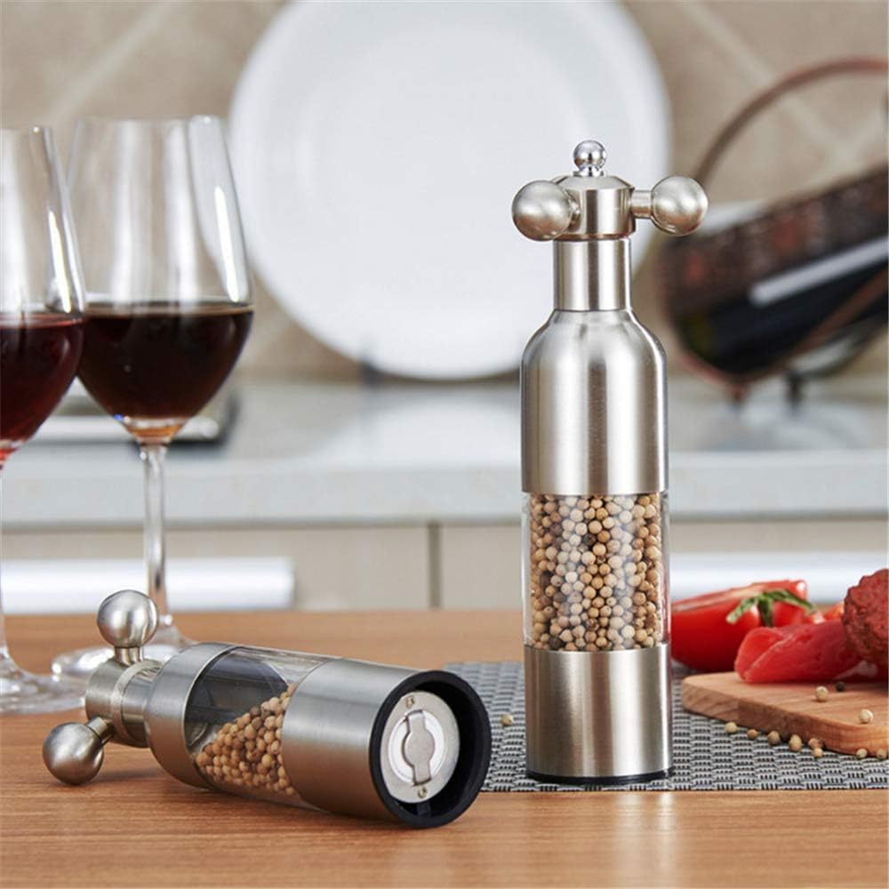 YFJY 2PC Salt and Pepper Grinder Set with Adjustable Coarseness