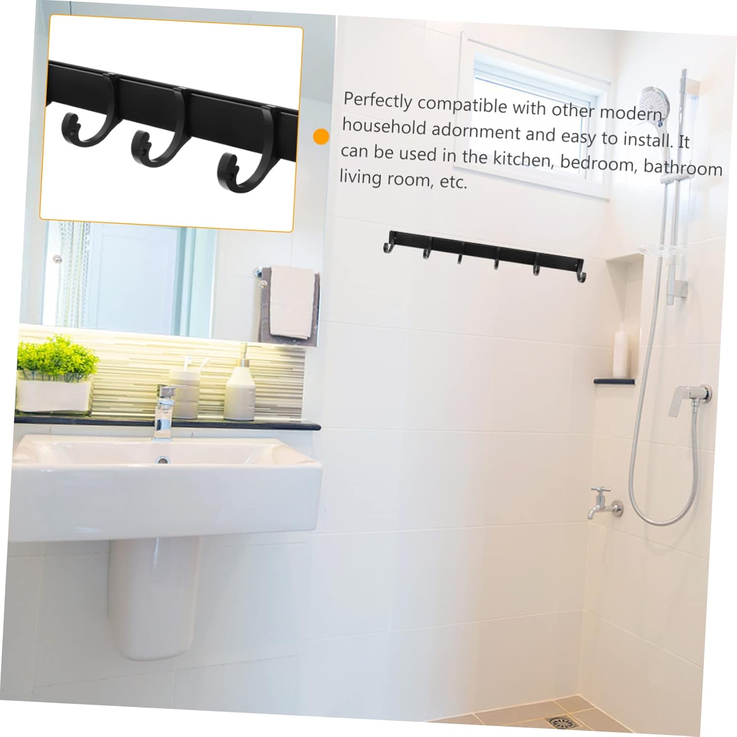 DECHOUS Heavy Duty Wall Mount Hook Rack for Coats Towels