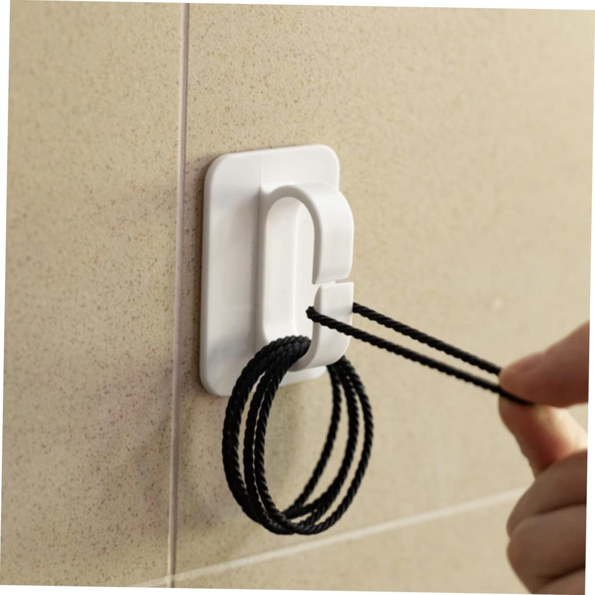 Luxshiny 6Pcs Strong Adhesive Key Holder Hooks for Bathroom Towel Storage
