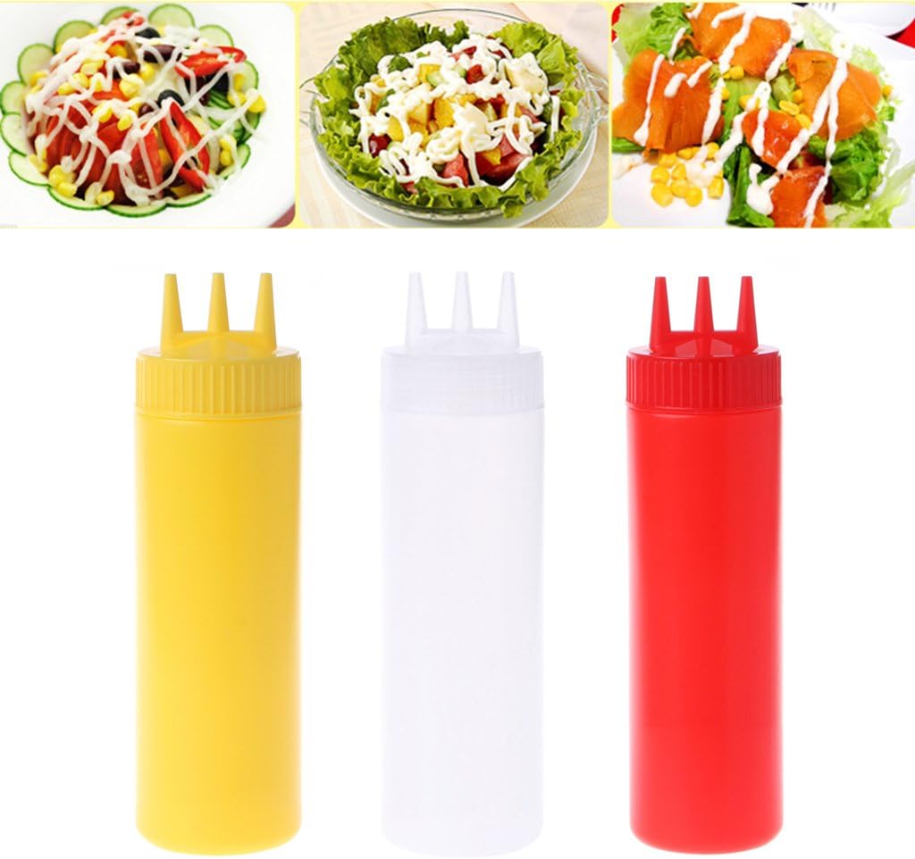 Lily Brown 3 Hole Squeeze Bottle Condiment Dispenser 1