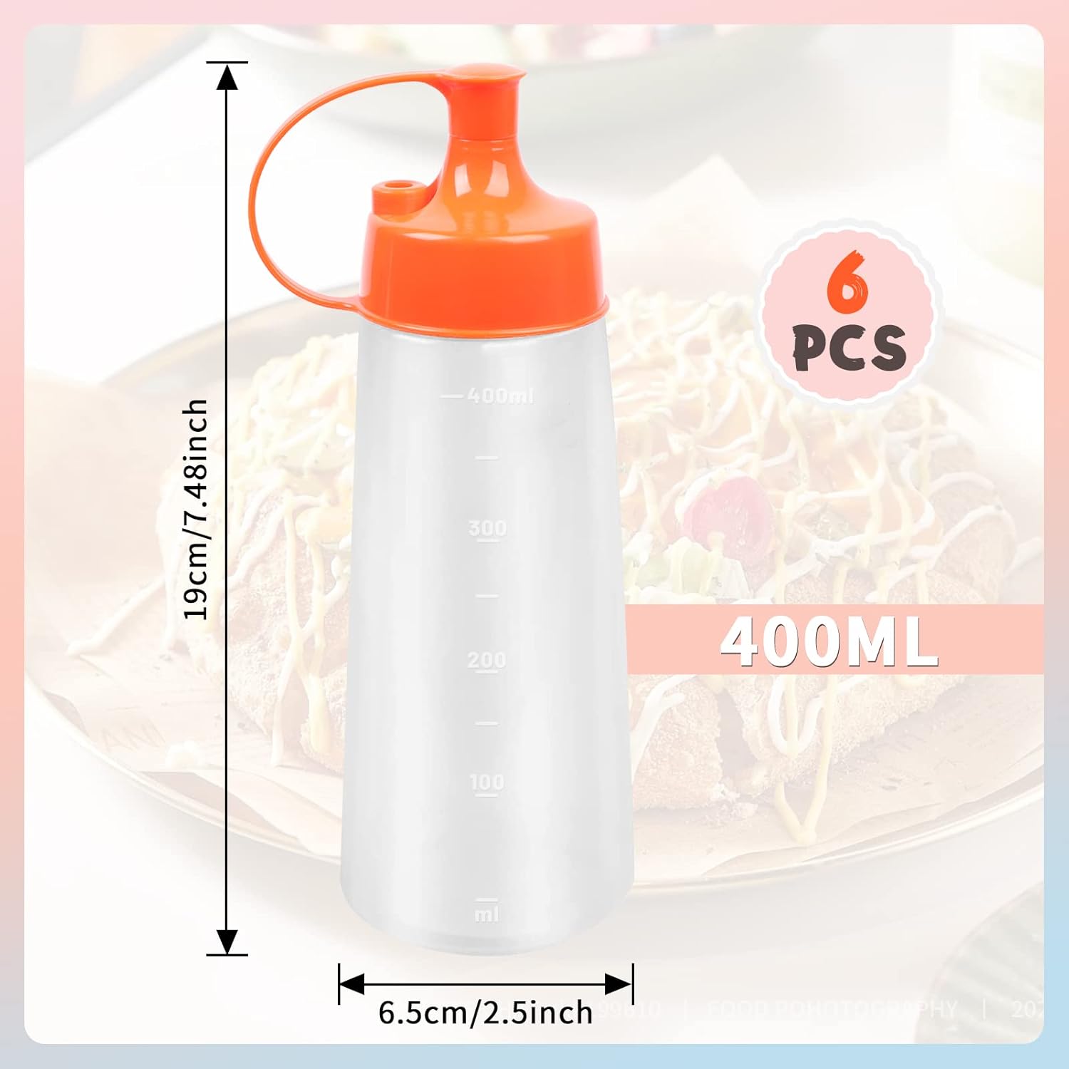 ZOOQUE 400ML 6-Piece Squeeze Bottle Set