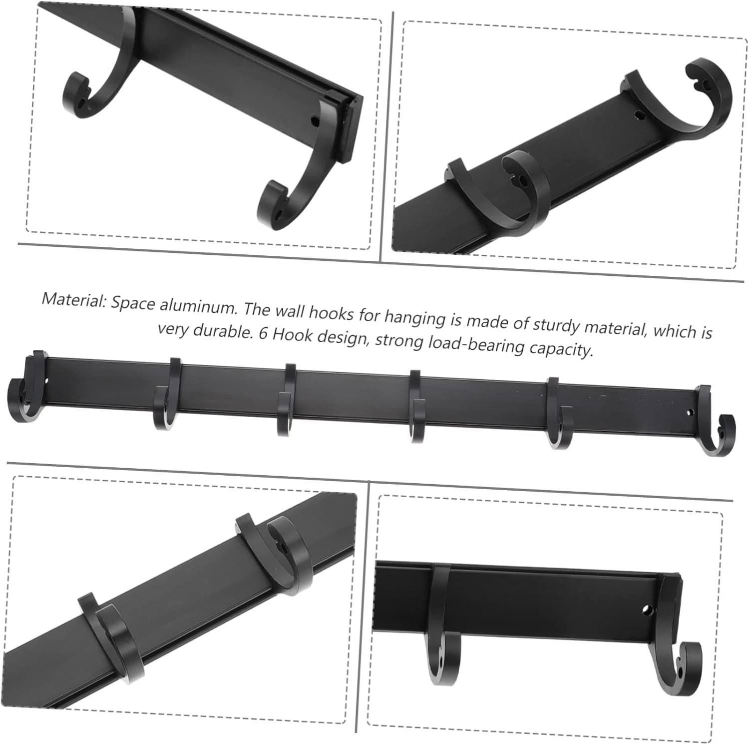DECHOUS Heavy Duty Wall Mount Hook Rack for Coats Towels