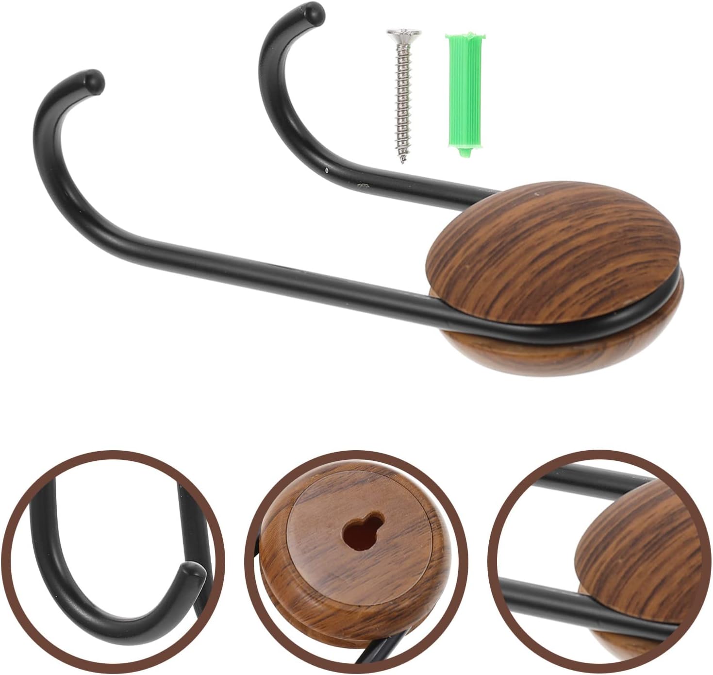 Healifty Self-Adhesive Wall Hook Stainless Steel 1