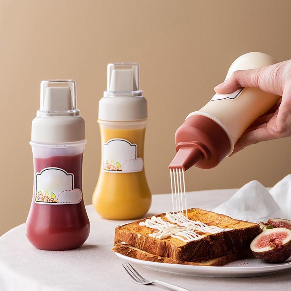 PHEZEN 2PCS 280ml Leak Proof Condiment Bottles