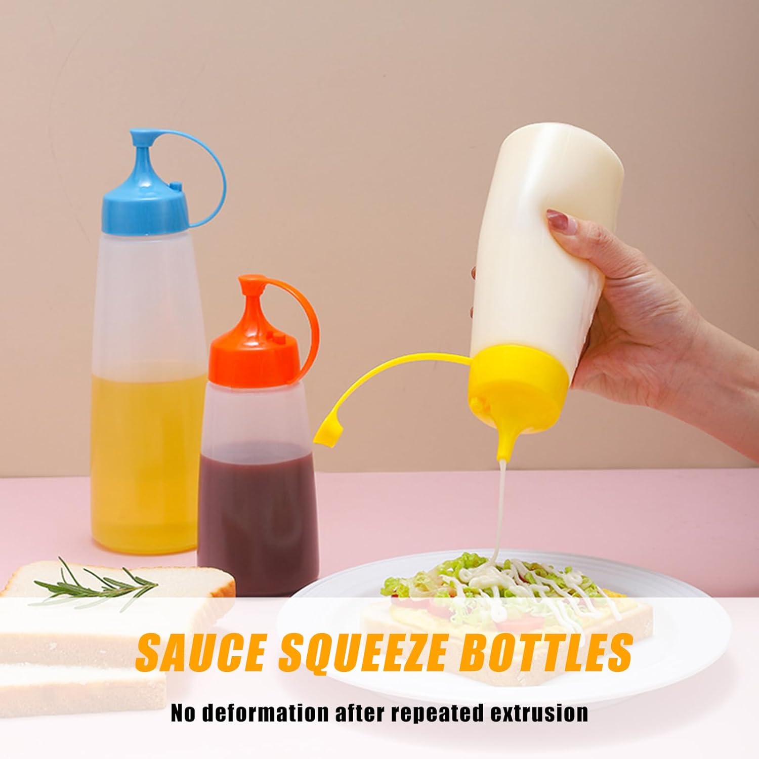 MAGICLULU 4pcs Salad Squeeze Bottles