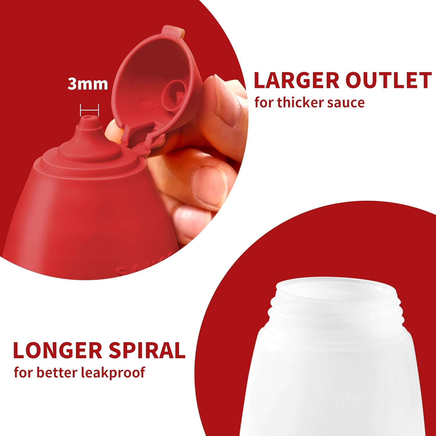YEUIKERR 6 Pack Condiment Squeeze Bottles 12 oz 1