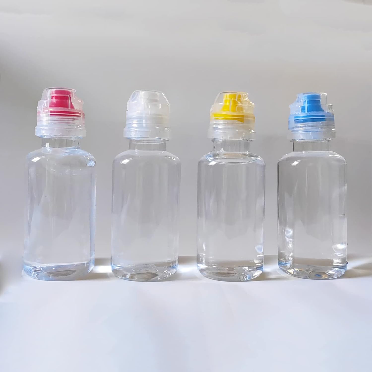 HYMAOME 4PCS Leakproof Honey Squeeze Bottles Flip Top Reusable Condiment Dispensers