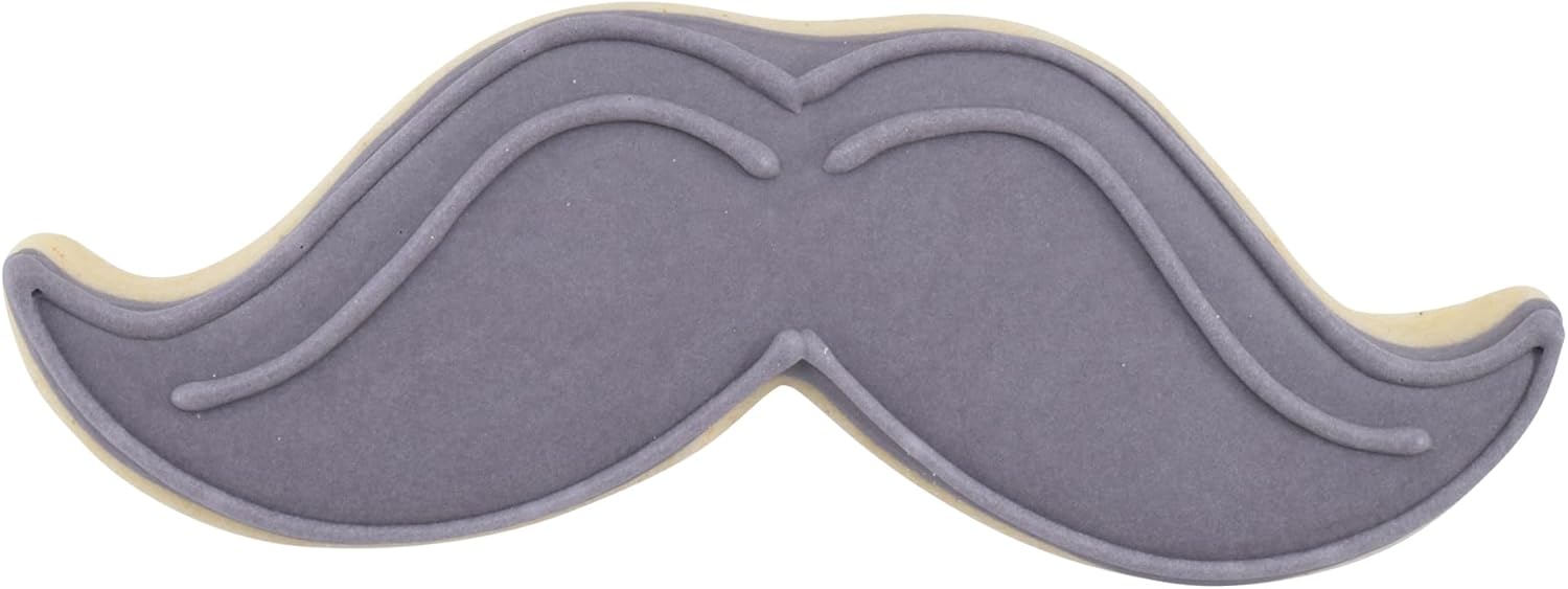 R M 4-Inch Black Polyresin Moustache Cookie Cutter
