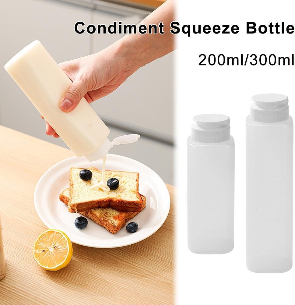 ZHOSXRC 300ML BPA-Free Condiment Squeeze Bottle