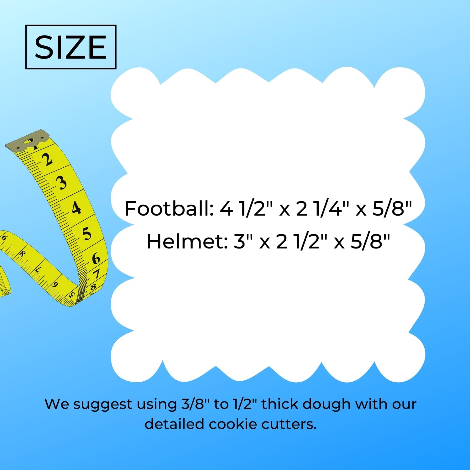 Football Helmet Cookie Cutters Set of 2 Made in USA