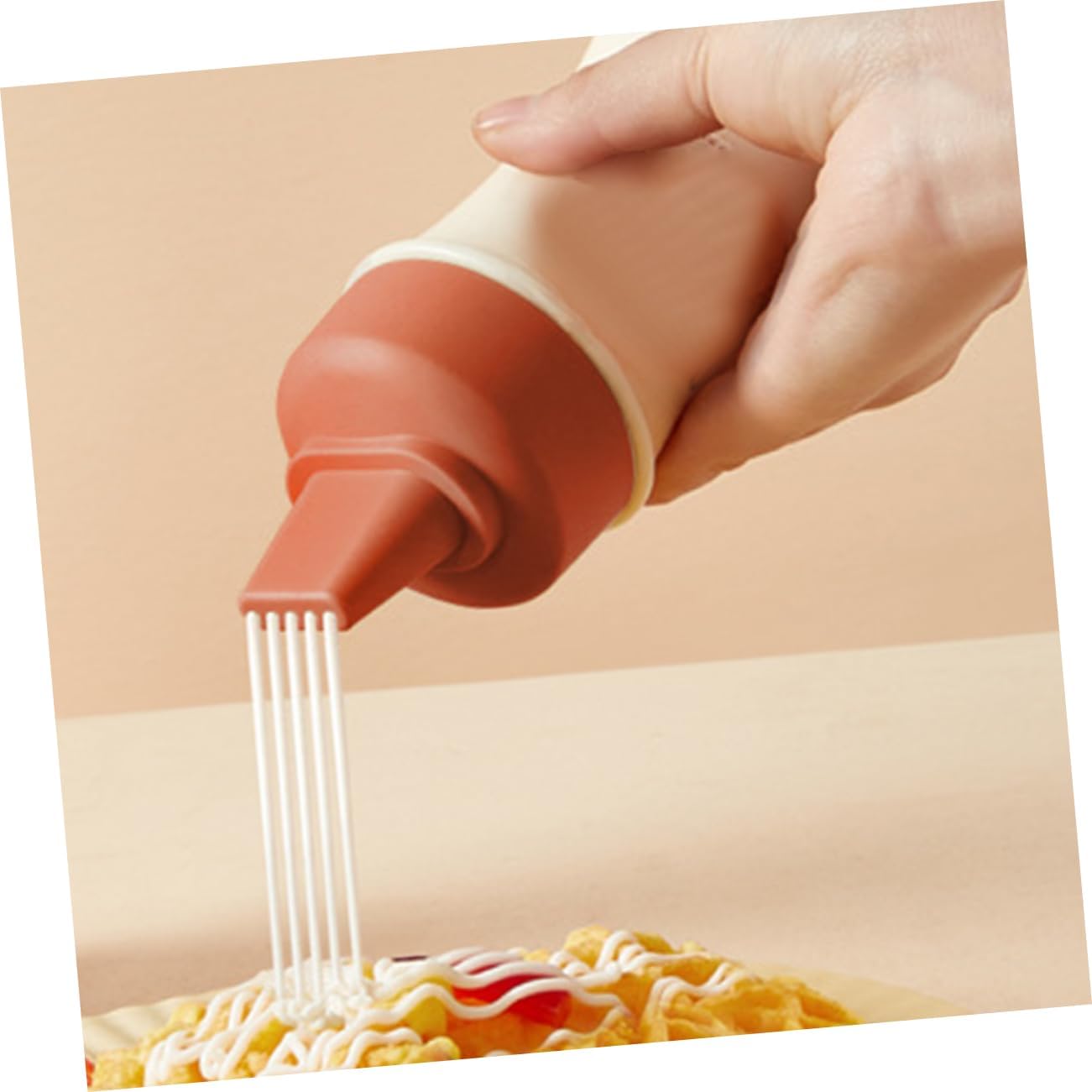 FELTECHELECTR 5-Hole Condiment Squeeze Bottle 350ml