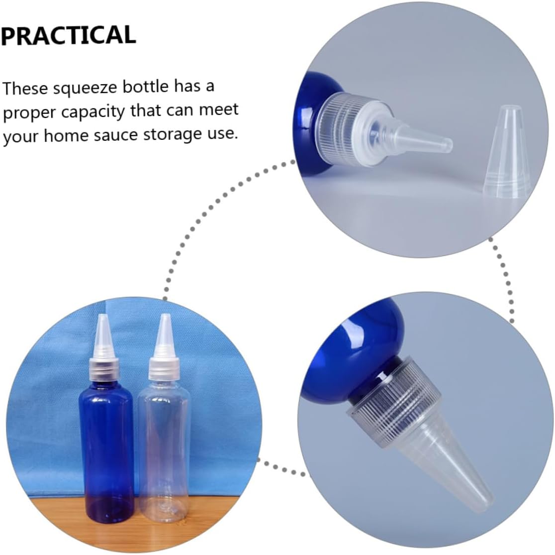 10pcs PET PP Condiment Squeeze Bottles for Kitchen Use 1