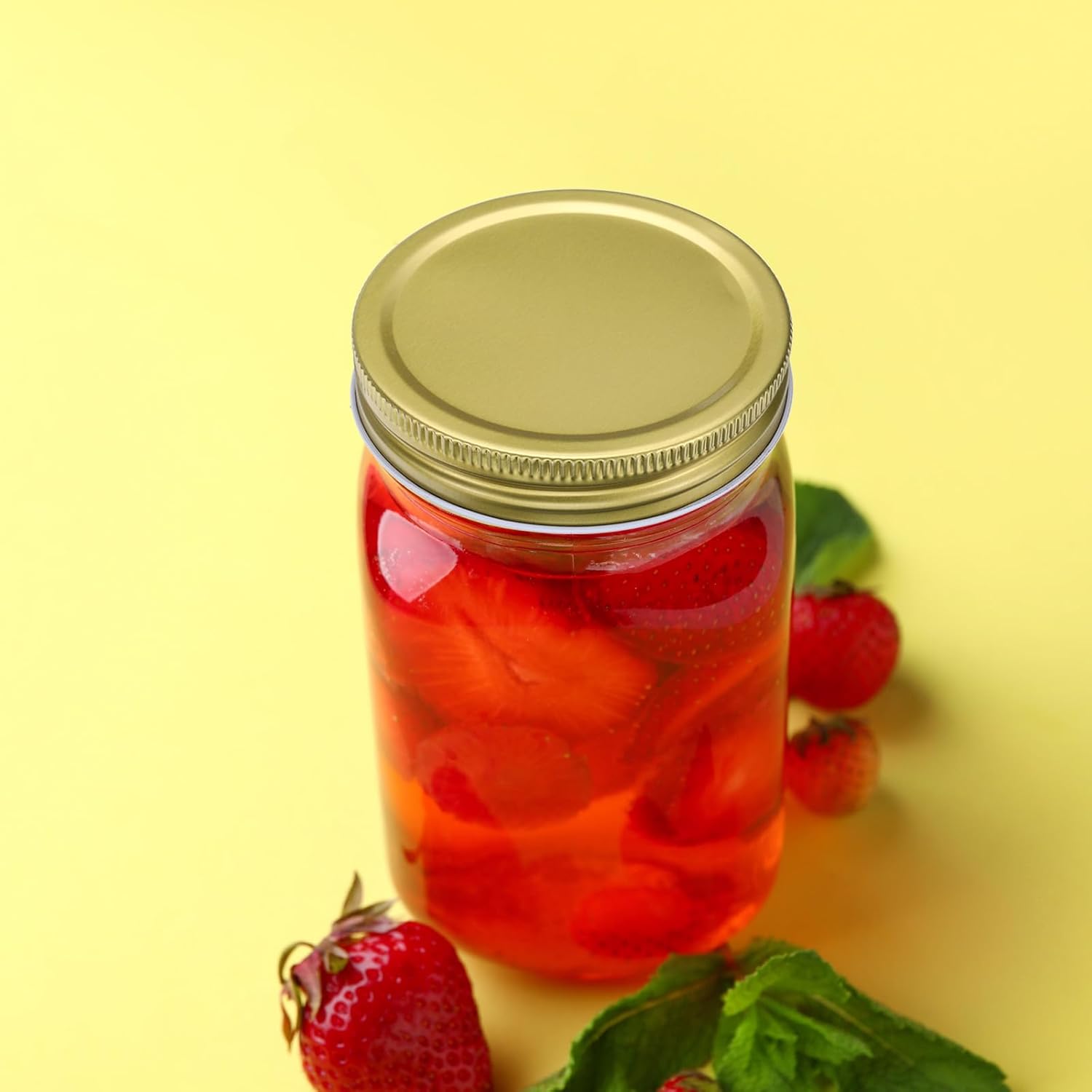 Uxcell 42pcs 70mm Mason Jar Lids with Airtight Seal