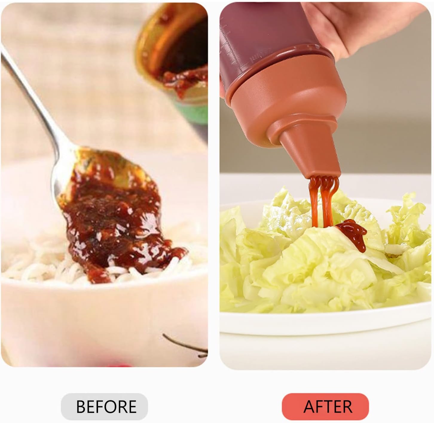 XANHOY 5 Hole Condiment Squeeze Bottle with Leak Proof Cover