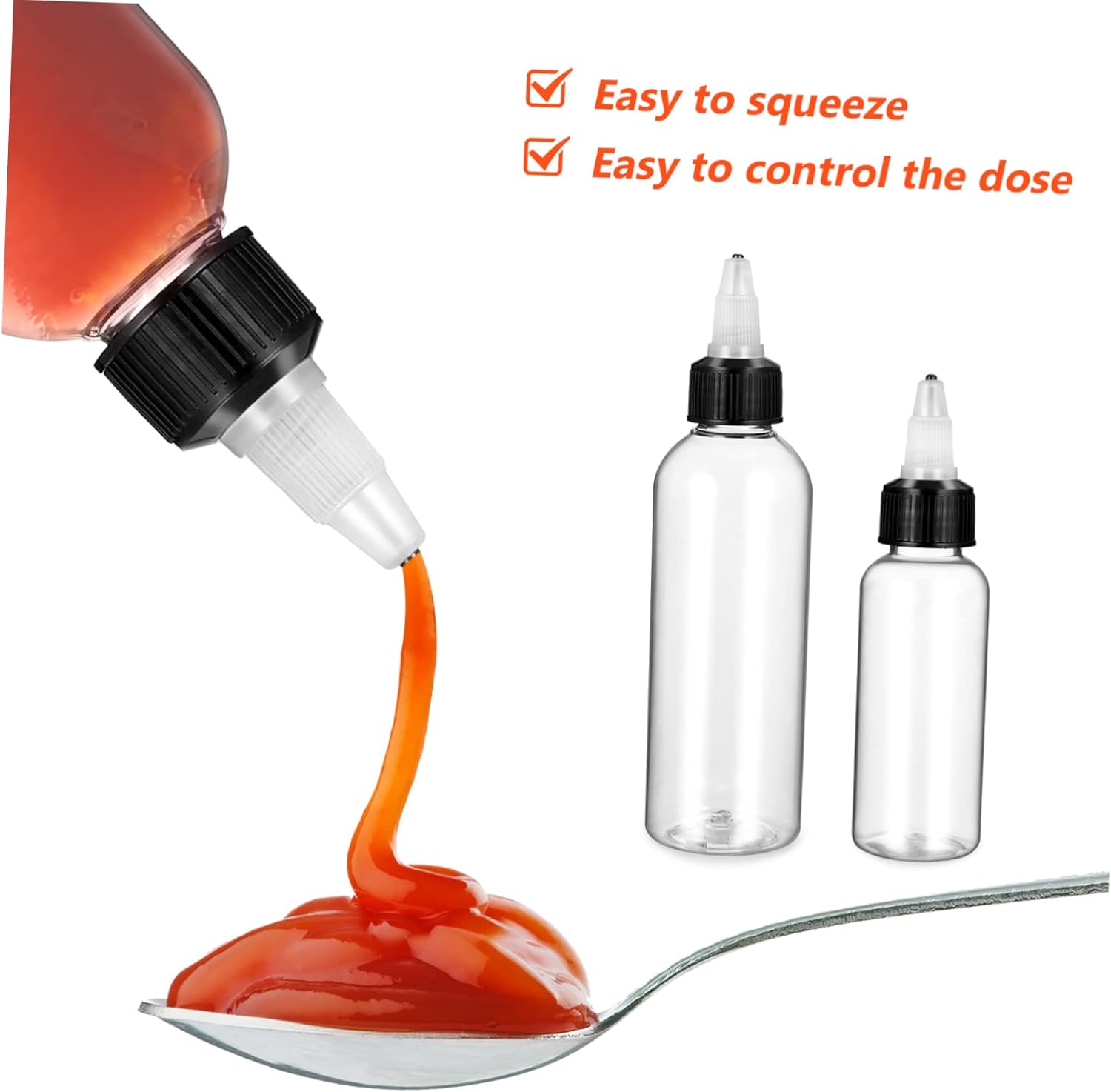 VINTORKY 12 Pack Refillable Salad Squeeze Bottles