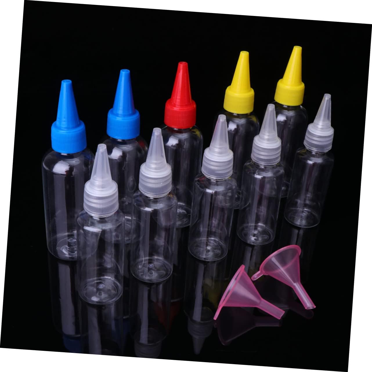 20pcs Plastic Squeeze Bottles with Cap and Lid