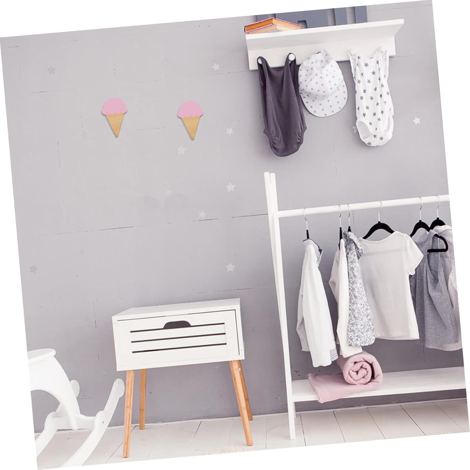 1Set Cartoon Ice Wall Hooks for Bedroom Decor