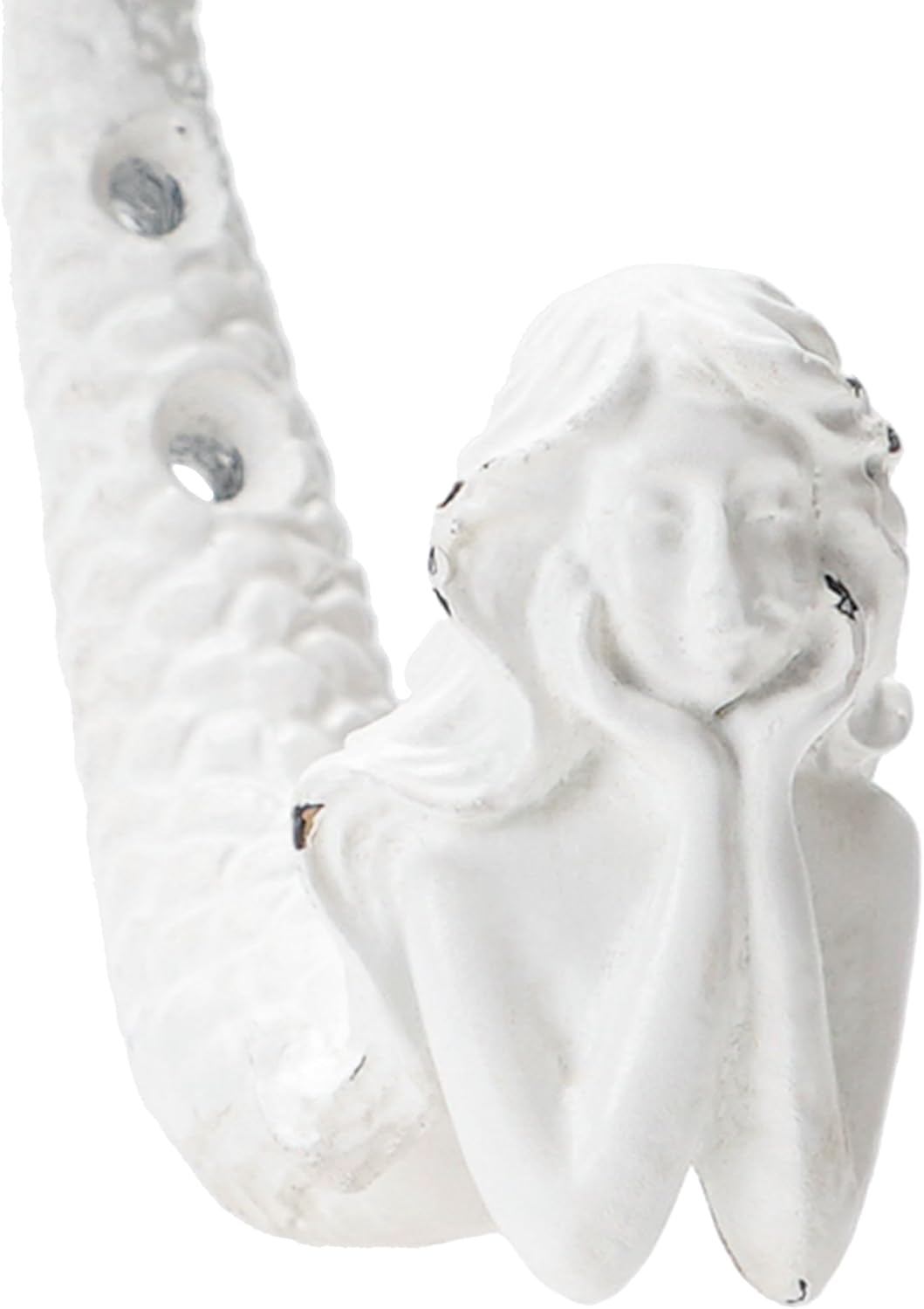 Soffee Design 4pcs White Mermaid Metal Coat Hooks 1
