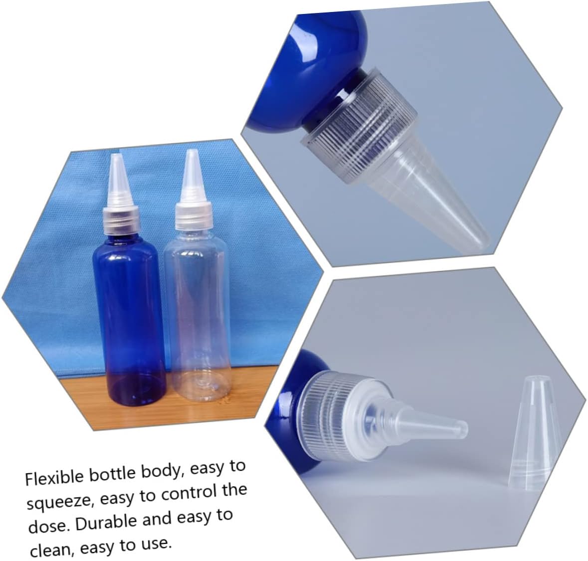 DECHOUS 10 Pack Plastic Condiment Squeeze Bottles for Ketchup Mustard Dressing
