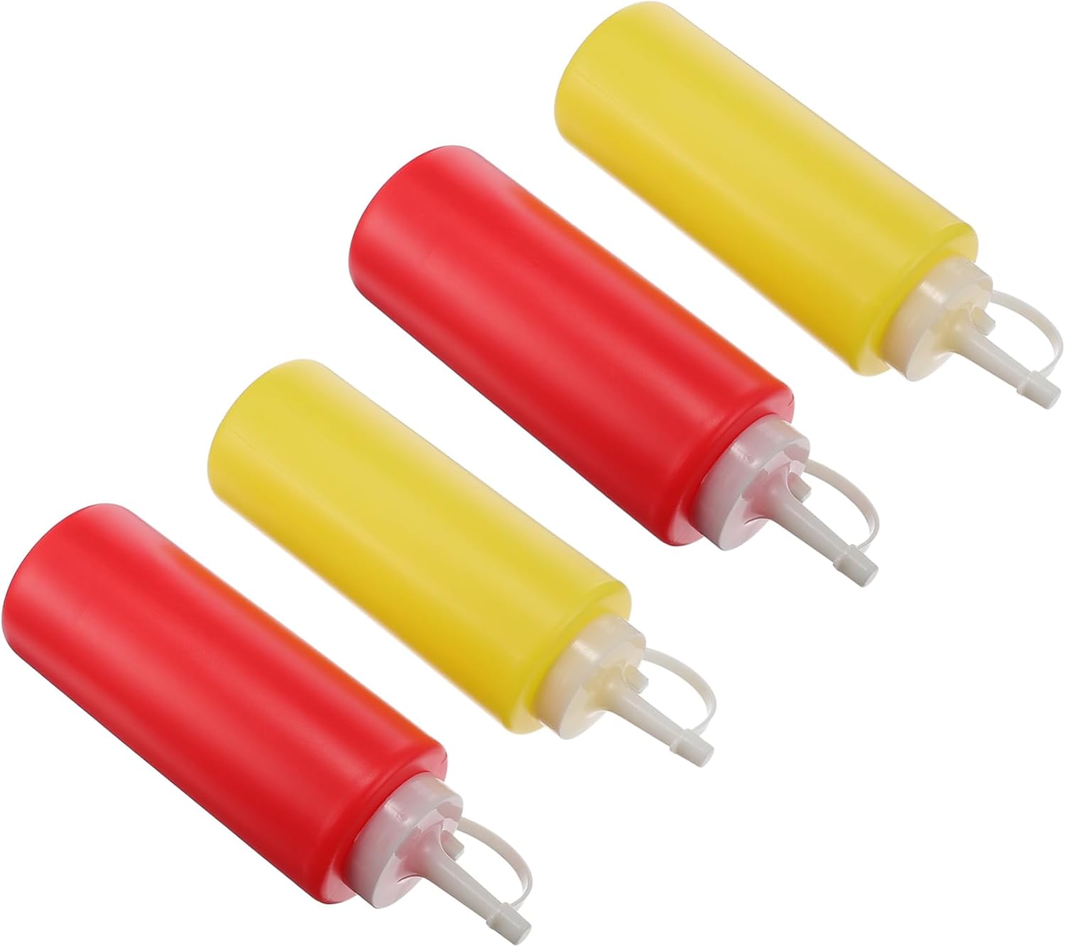 4 Pack Heavy Duty Condiment Squeeze Bottles Portable Spice Storage