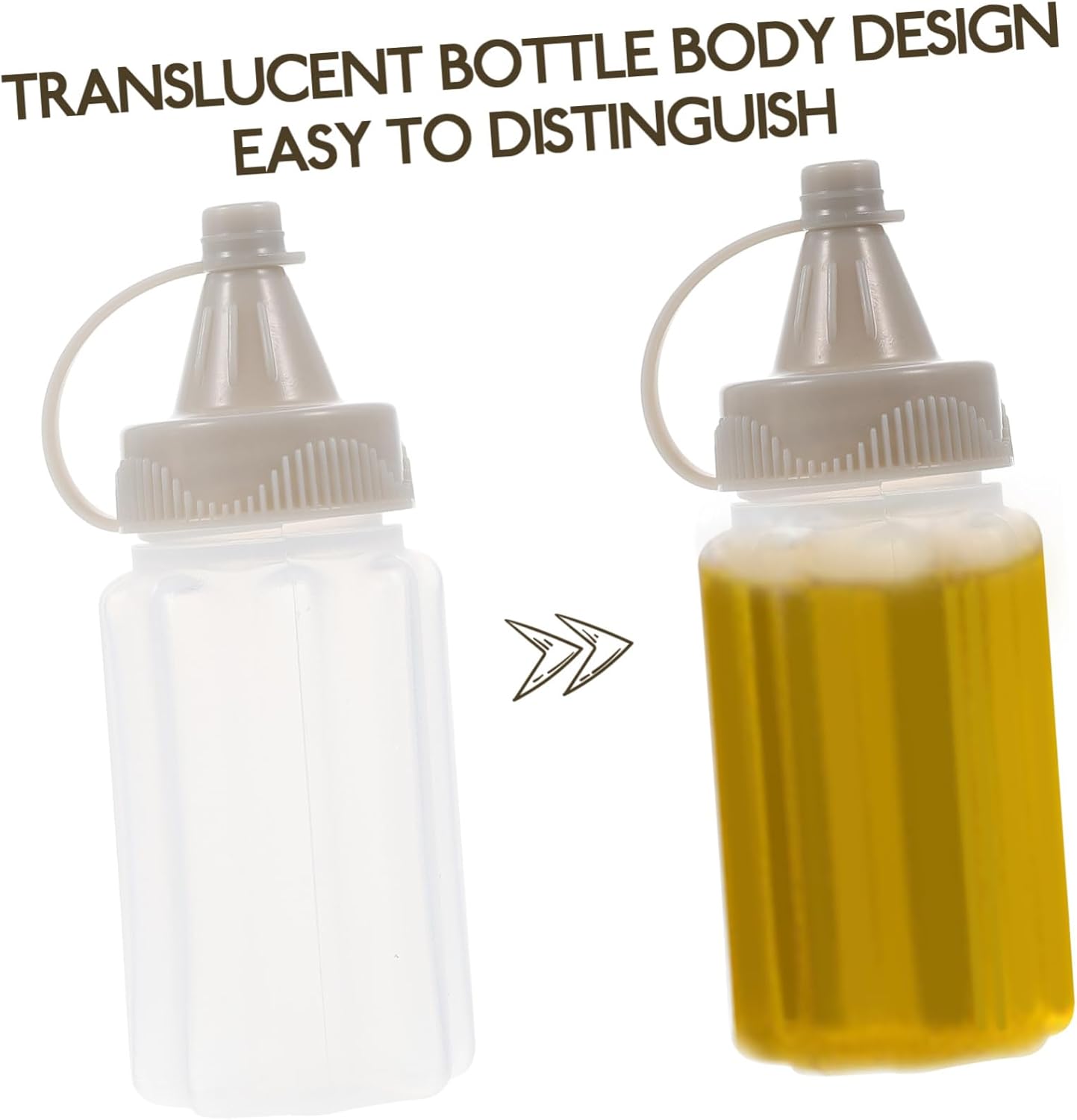 FELTECHELECTR Condiment Bottles Set of 8 for Kitchen Use