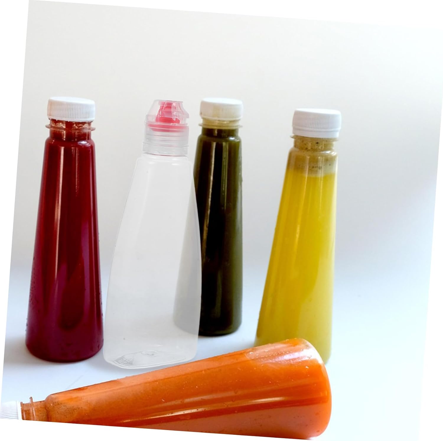 SOLUSTRE 5 Pack Condiment Squeeze Bottles for Travel