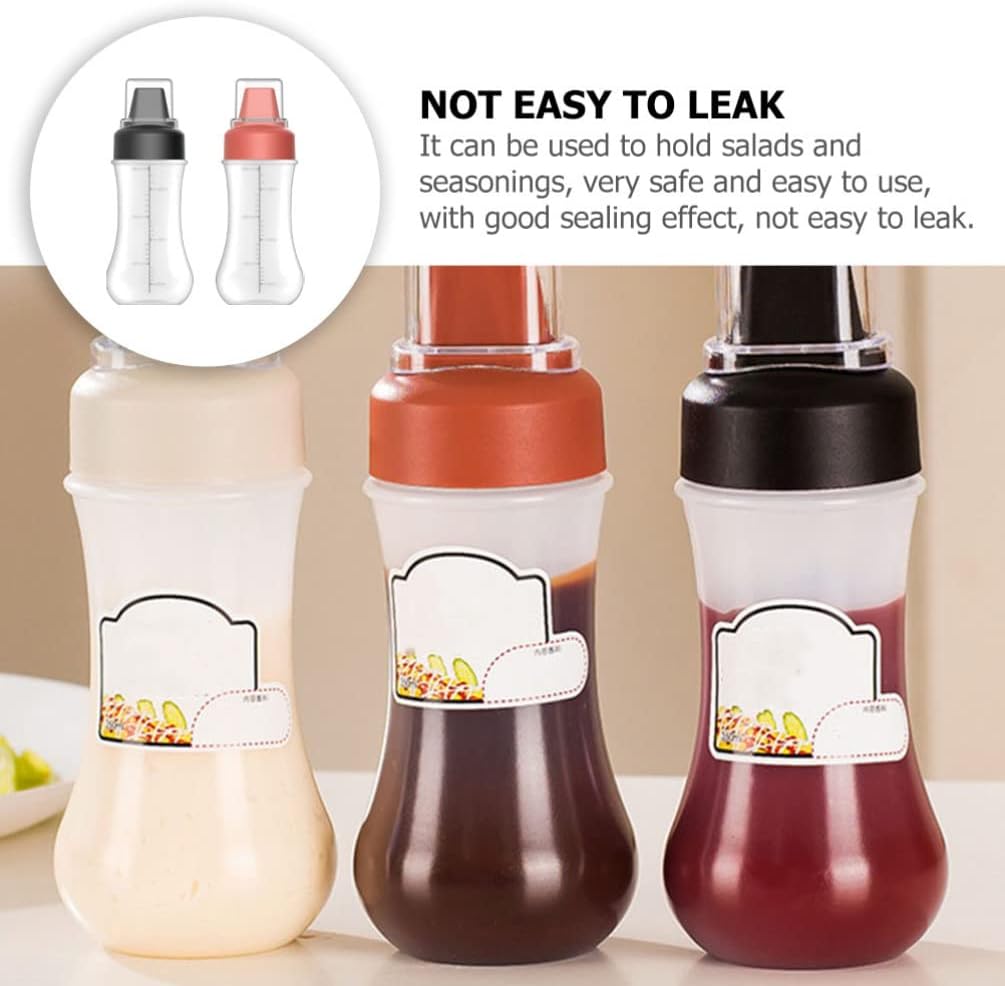 FOMIYES 2Pcs Plastic Mustard Bottles for Kitchen Use