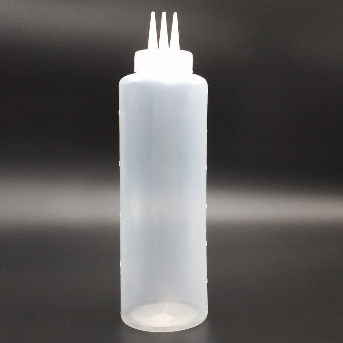 SUPIA 3 Hole Condiment Squeeze Bottles 14oz White
