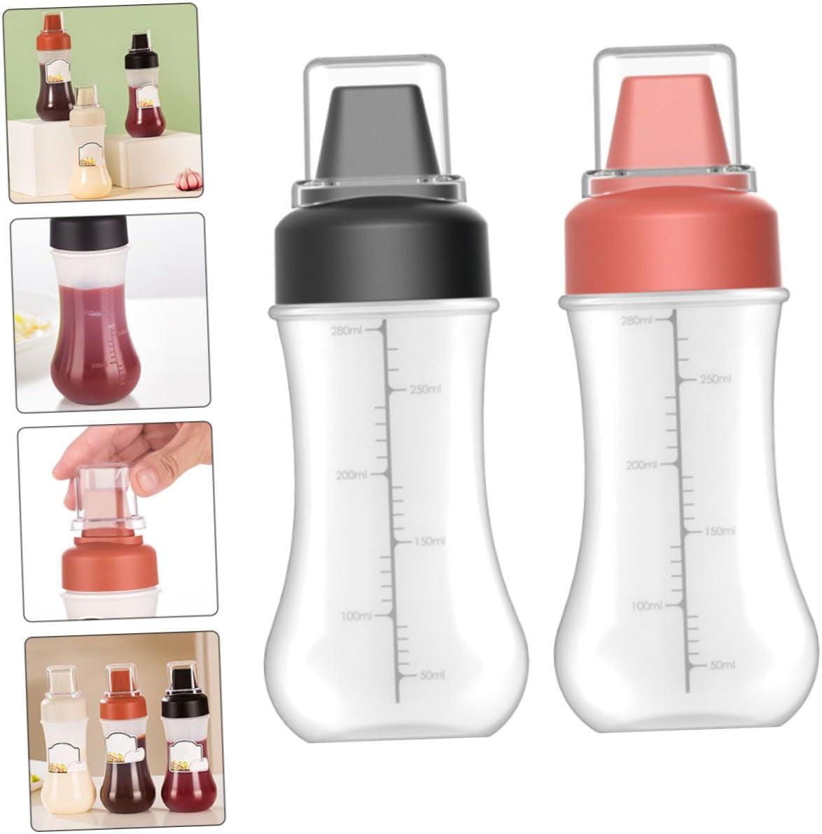 Garneck 350ml Portable Condiment Squeeze Bottles for Kitchen
